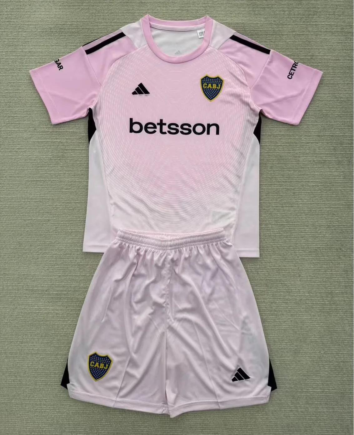 Kids-Boca juniors 25/26 GK Pink Soccer Jersey